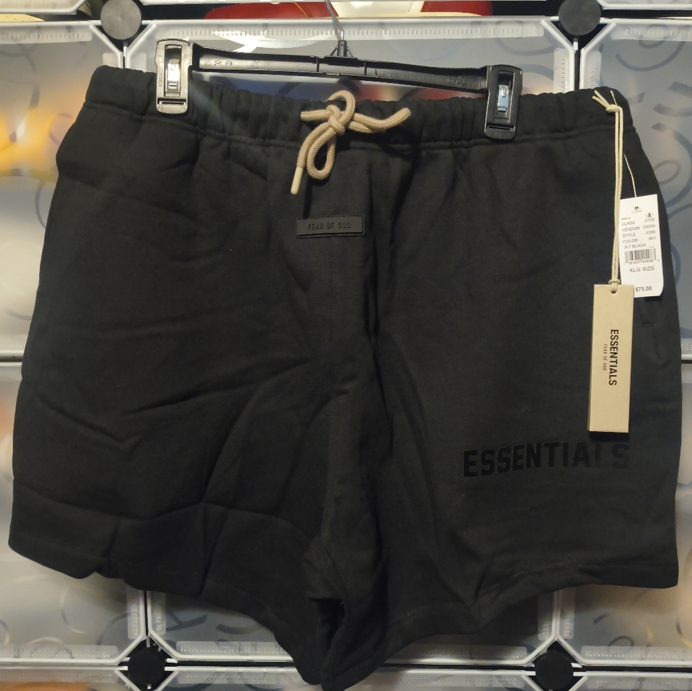 Fear of God Essentials Black Shorts